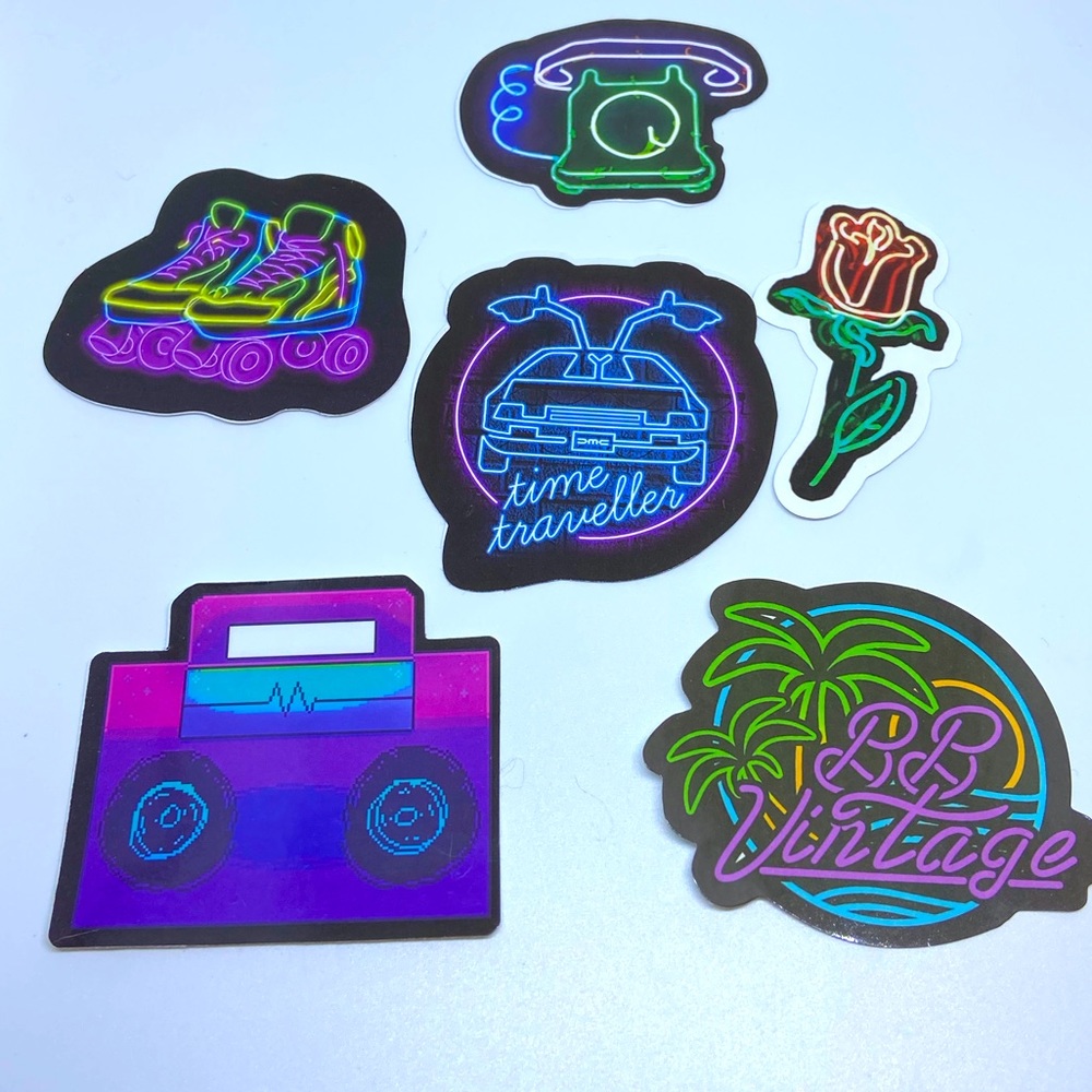 Back to the future graffiti stickers